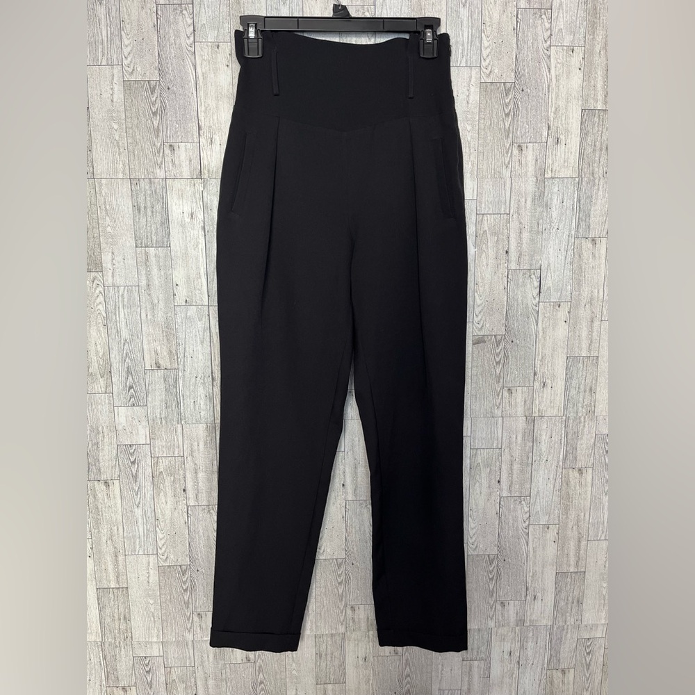 Gaudi' Women’s Black Tailored High-Waisted Trousers Size 26 USA
